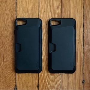 Black Silk iPhone 7/8 Wallet Phone Cases